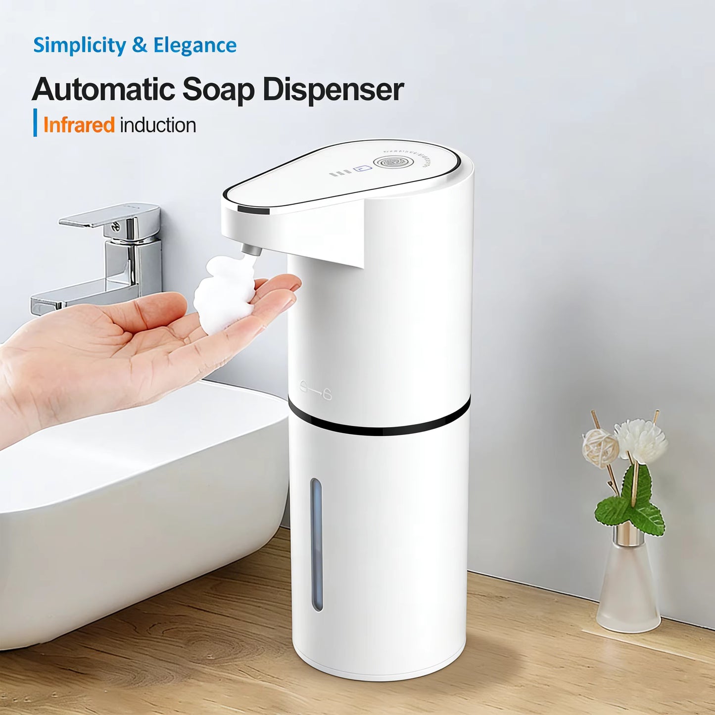 NeatMate™ Touchless Foaming Soap Dispenser: Type-C Rechargeable, Adjustable Levels