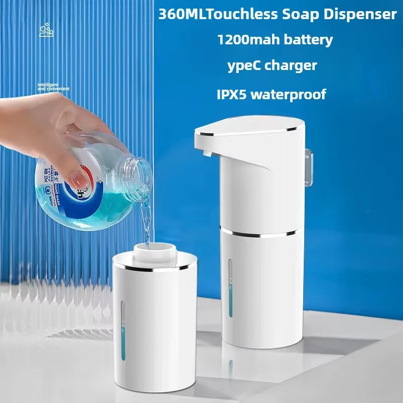 NeatMate™ Touchless Foaming Soap Dispenser: Type-C Rechargeable, Adjustable Levels